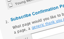 Subscribe and unsubscribe forms